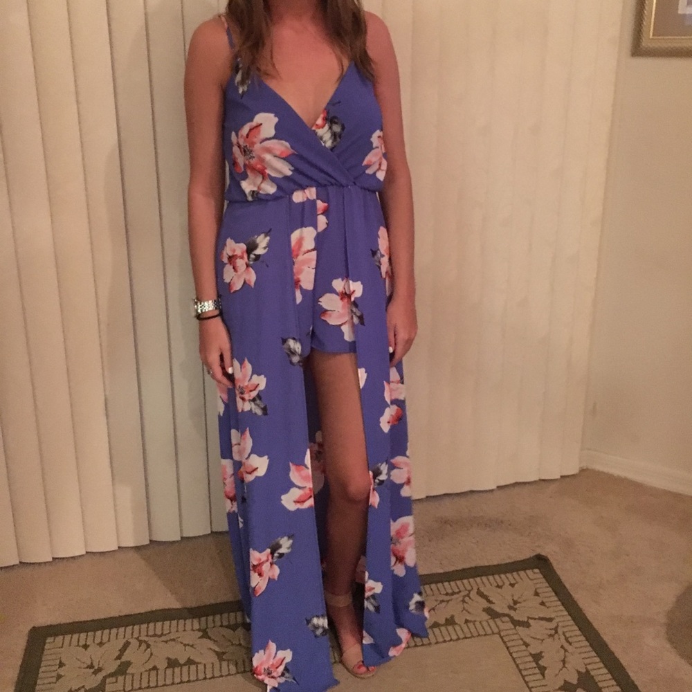 Floral maxi romper